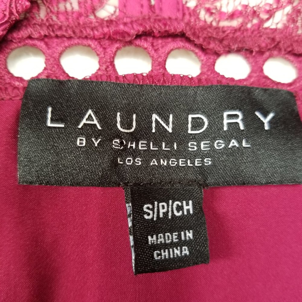 Laundry by Shelli Segal Lace Tiered Blouse Small - Picture 5 of 10